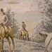 Vintage French Handwoven Tapestry (Dog Hunting Scene)