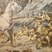Vintage French Handwoven Tapestry (Dog Hunting Scene)