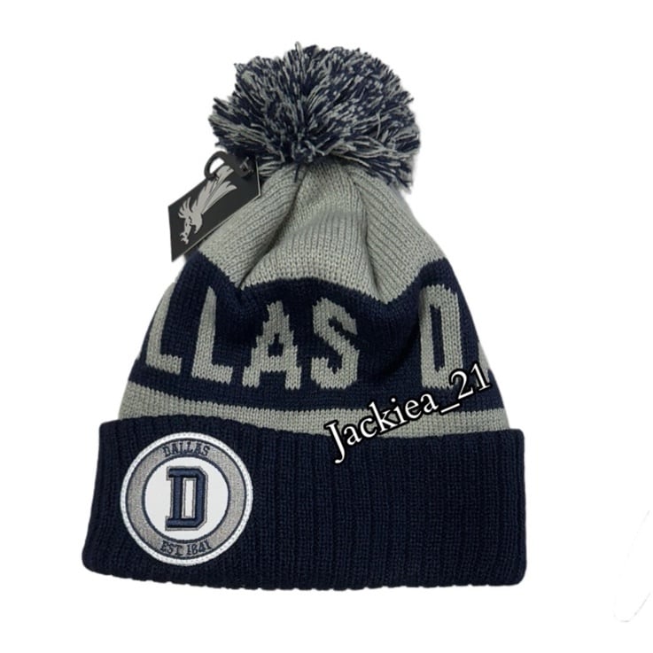 NFL Knit Beanie - Dallas Cowboys Gray and Blue. Unisex