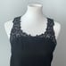 Brixon Ivy Arachna Black Lace Detail Sleeveless Blouse Sz M