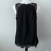 Brixon Ivy Arachna Black Lace Detail Sleeveless Blouse Sz M