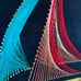 Vintage 26” Wood & Nail String Art Sailboat Ship Boat 1970s Black Velvet MCM