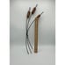 Vintage Cat Tail P Willow Wall Decor by Home Interior Lg and Sm Set of 2
