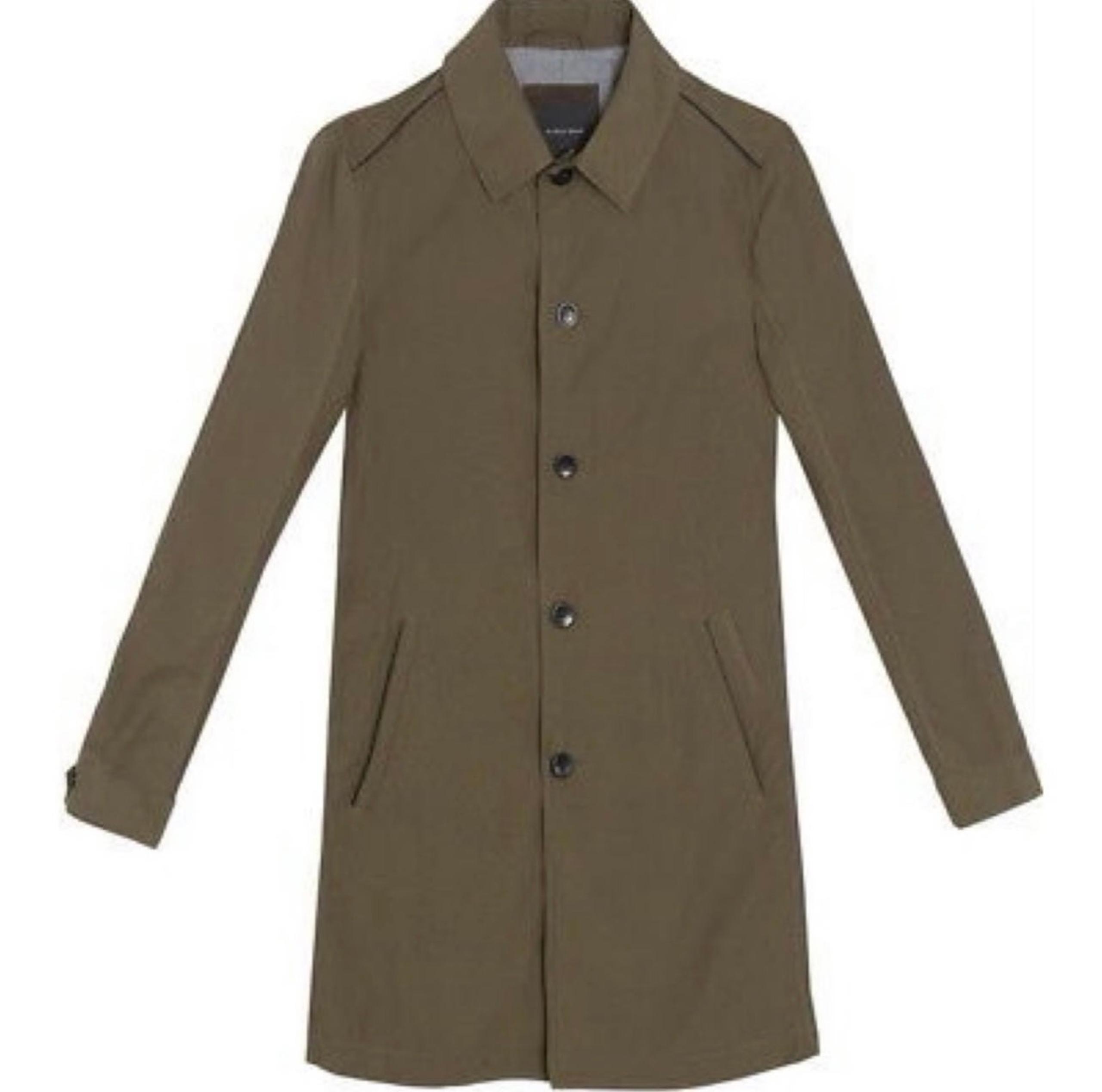ZARA Men Trench Coat in Olive Green