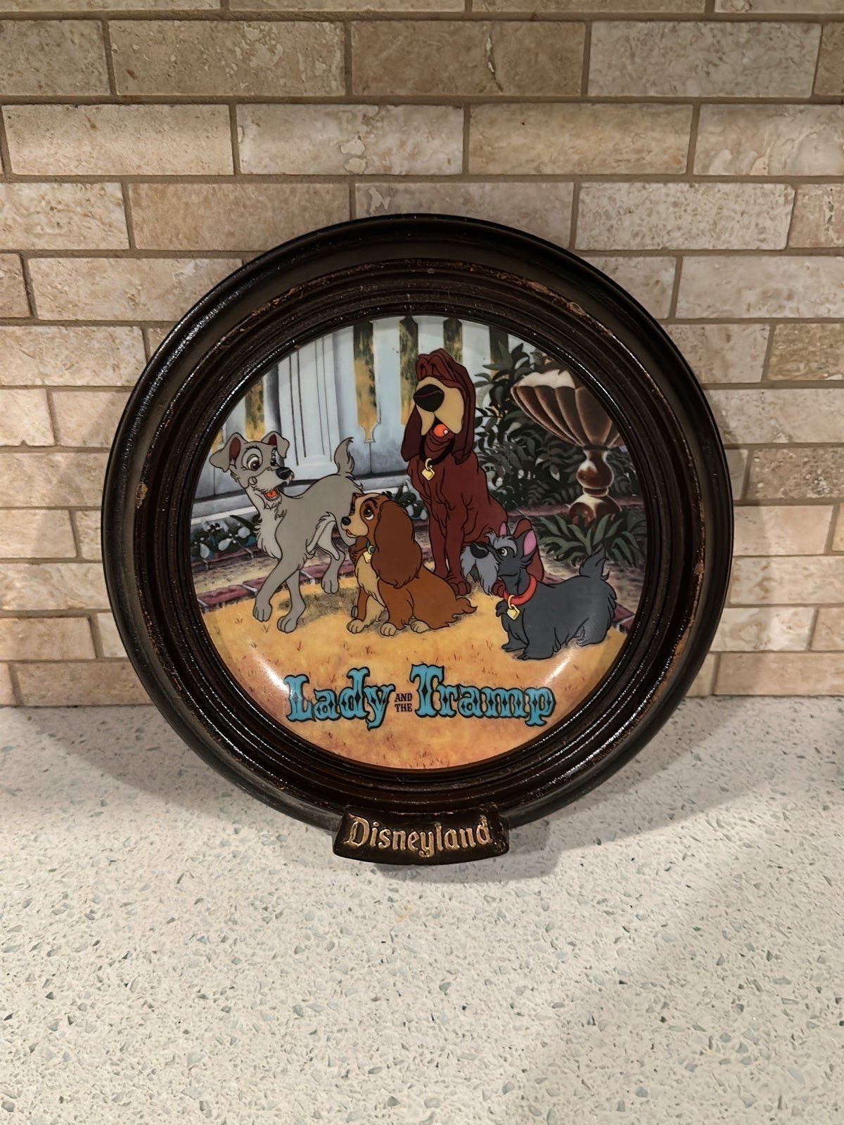 Walt Disney Collectors Plate Disney Animals - Lady & the Tramp ba