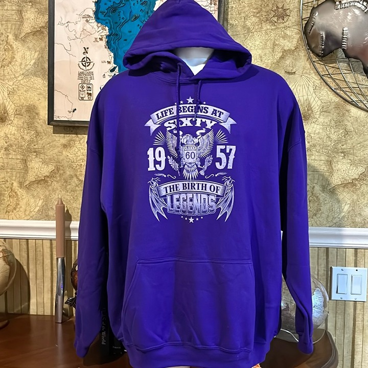 Gildan Life Begins at 60 Hoodie