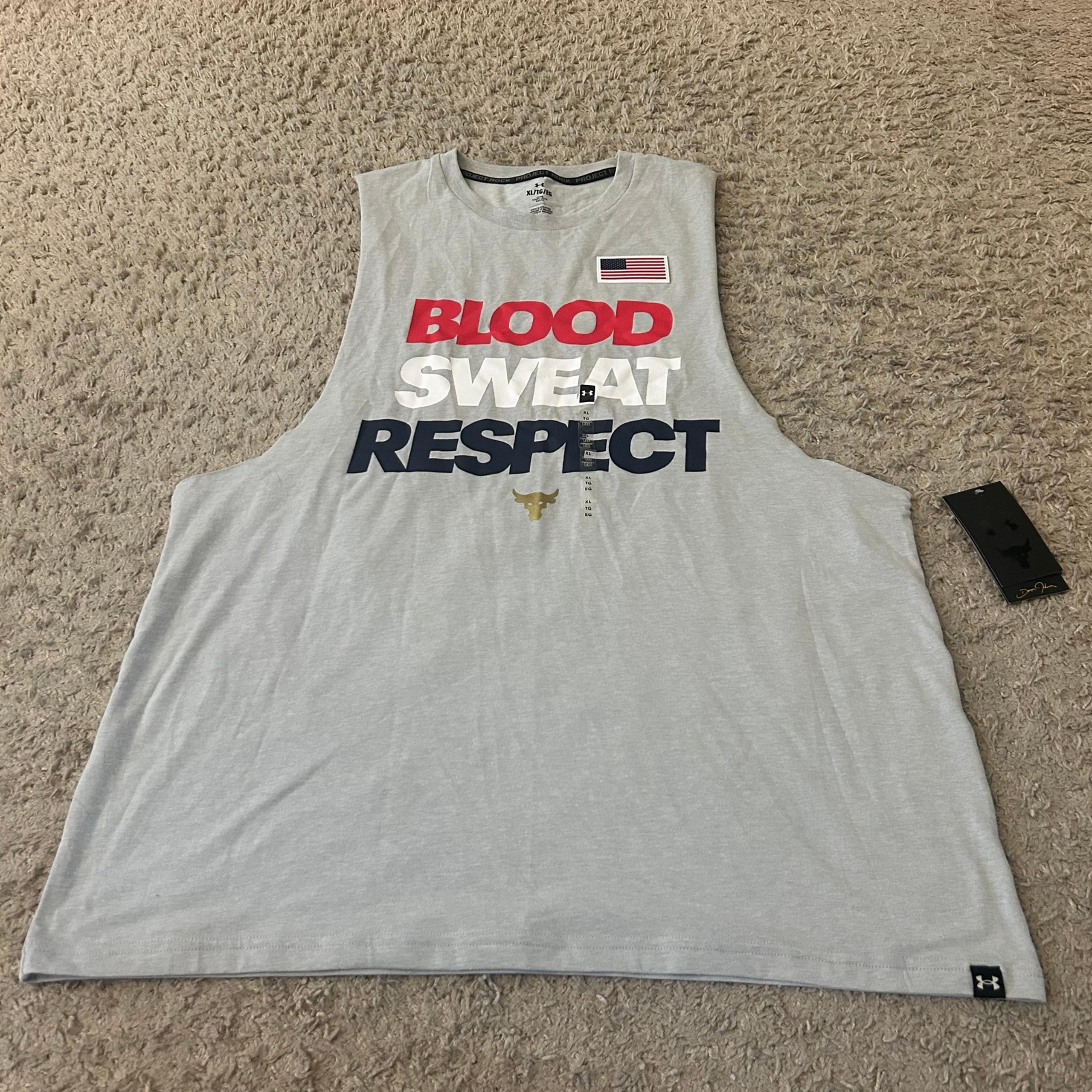 Men’s Under Armour Project Rock Red, White & Blue Graphic Sleeveless Tank Top