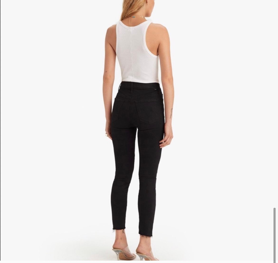 MOTHER denim black skinny jeans