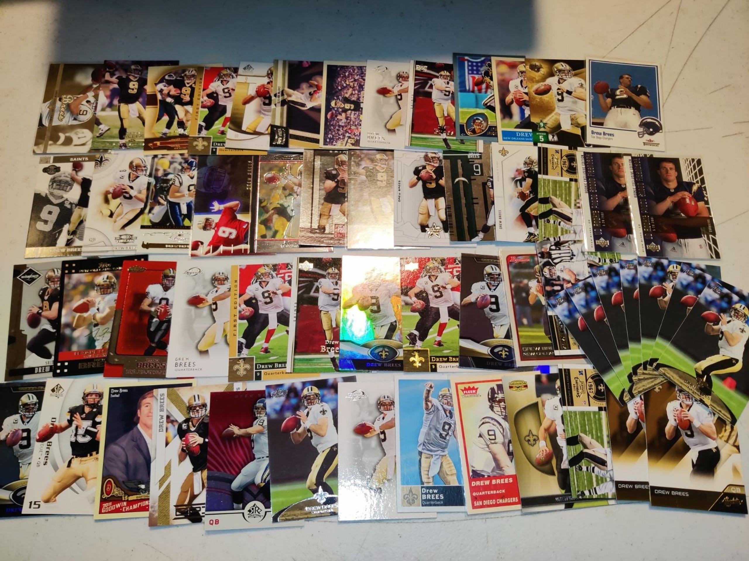 Drew Brees New Orleans Saints Card Lot
