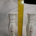 2x Belleek Ireland Country Trellis Candlesticks With Pink Floral Design 7 Tall