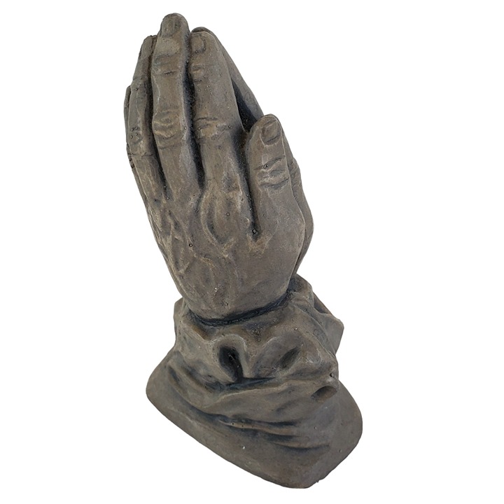 VTG 1980's Mt St Helens Genuine Volcanic Ash Praying Hands Sculpture Religious