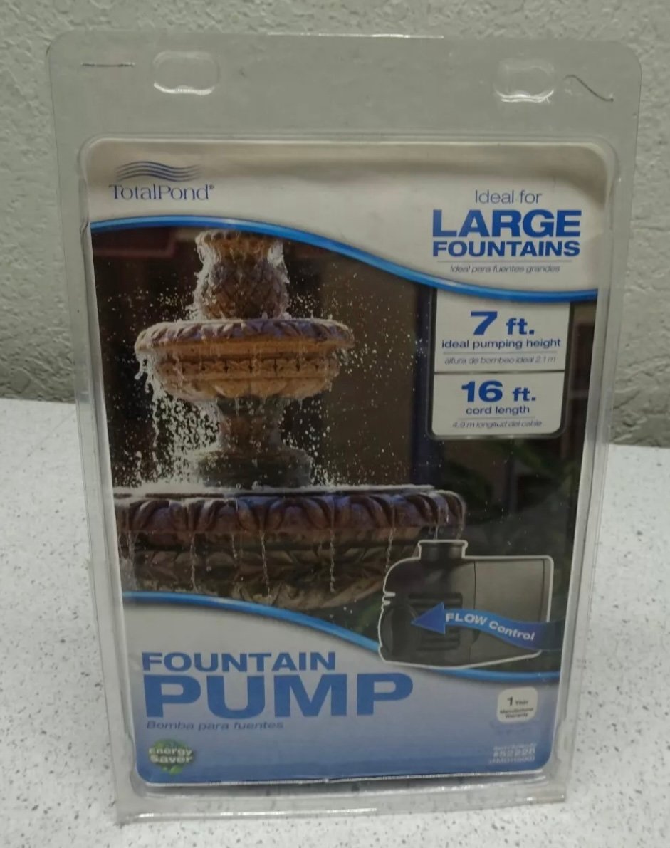 TotalPond Large Fountain Pump #52228 - Fountain Pump with Flow Control - NEW