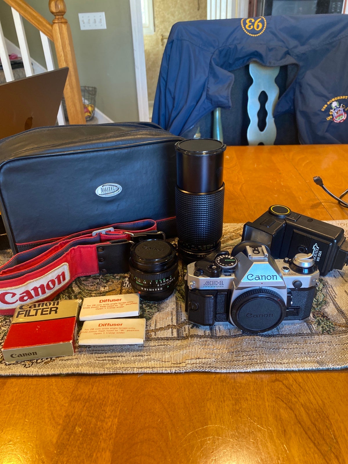 Canon AE-1 Program 35mm Film SLR Manual Focus Camera w/ 50mm 1:1.8