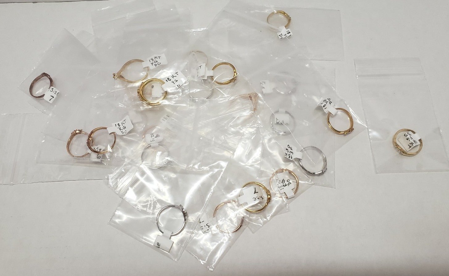 Bulk Lot of 18KT Gold Electroplated Vintage Style Designer Rings