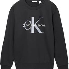 Calvin Klein Logo Sweatshirt Black Oversized Dress