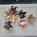 Metal Sculpture Wall Art Leaves and Branch Brass Copper and Steel Artisan Design