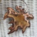 Metal Sculpture Wall Art Leaves and Branch Brass Copper and Steel Artisan Design