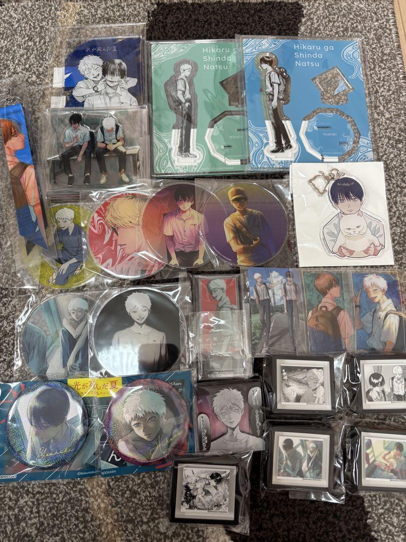 Mokumoku Ren Summer When Light Died Can Badge, Acrylic Stand, Yoshiki, Limited, Points, Bonus