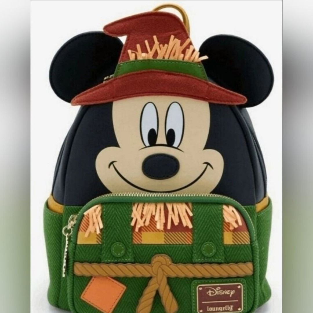 Disney Loungefly Scarecrow Mickey Mouse Mini Backpack