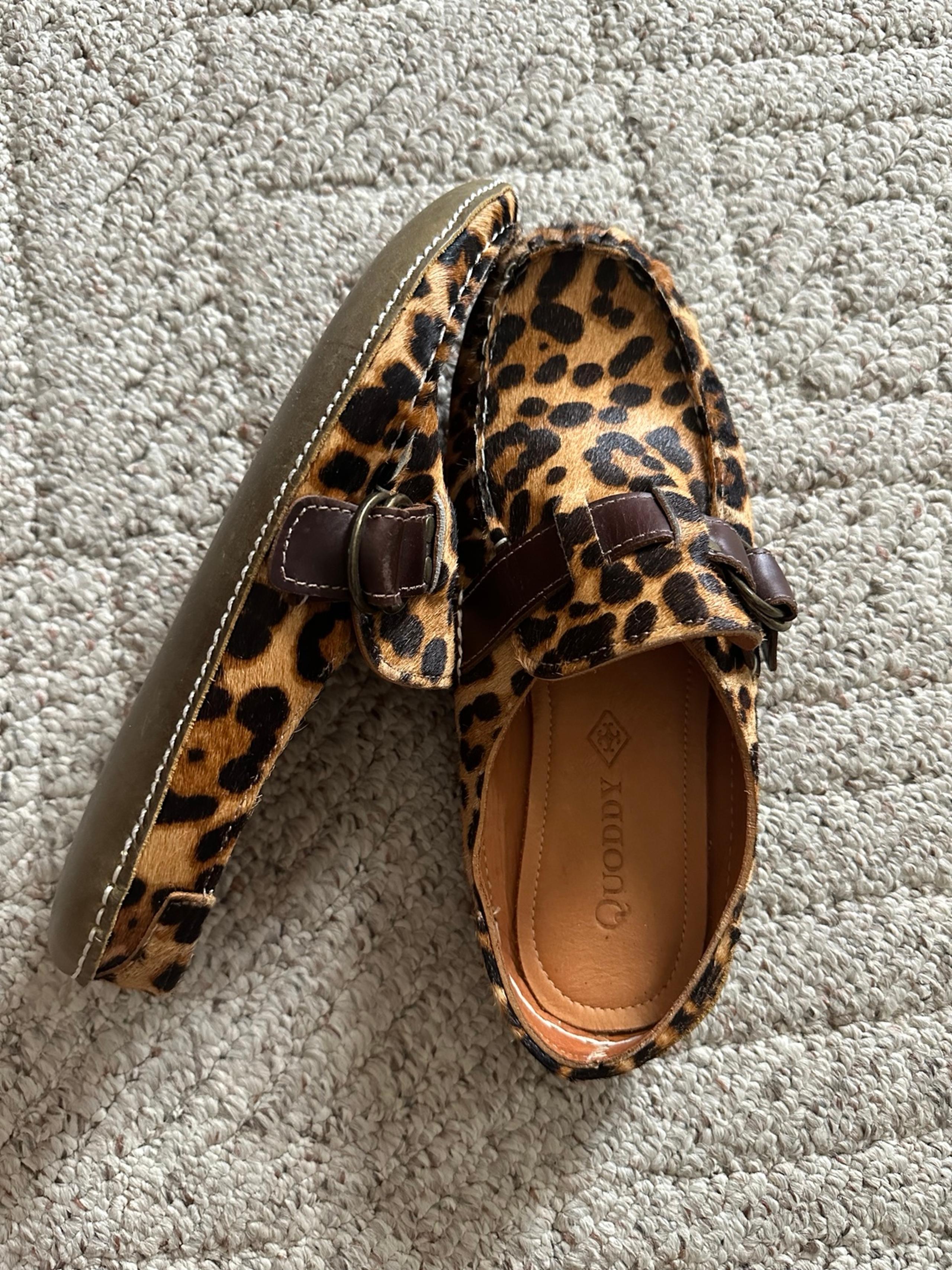 Quoddy Women’s Ring Mule Leopard Calf Hair