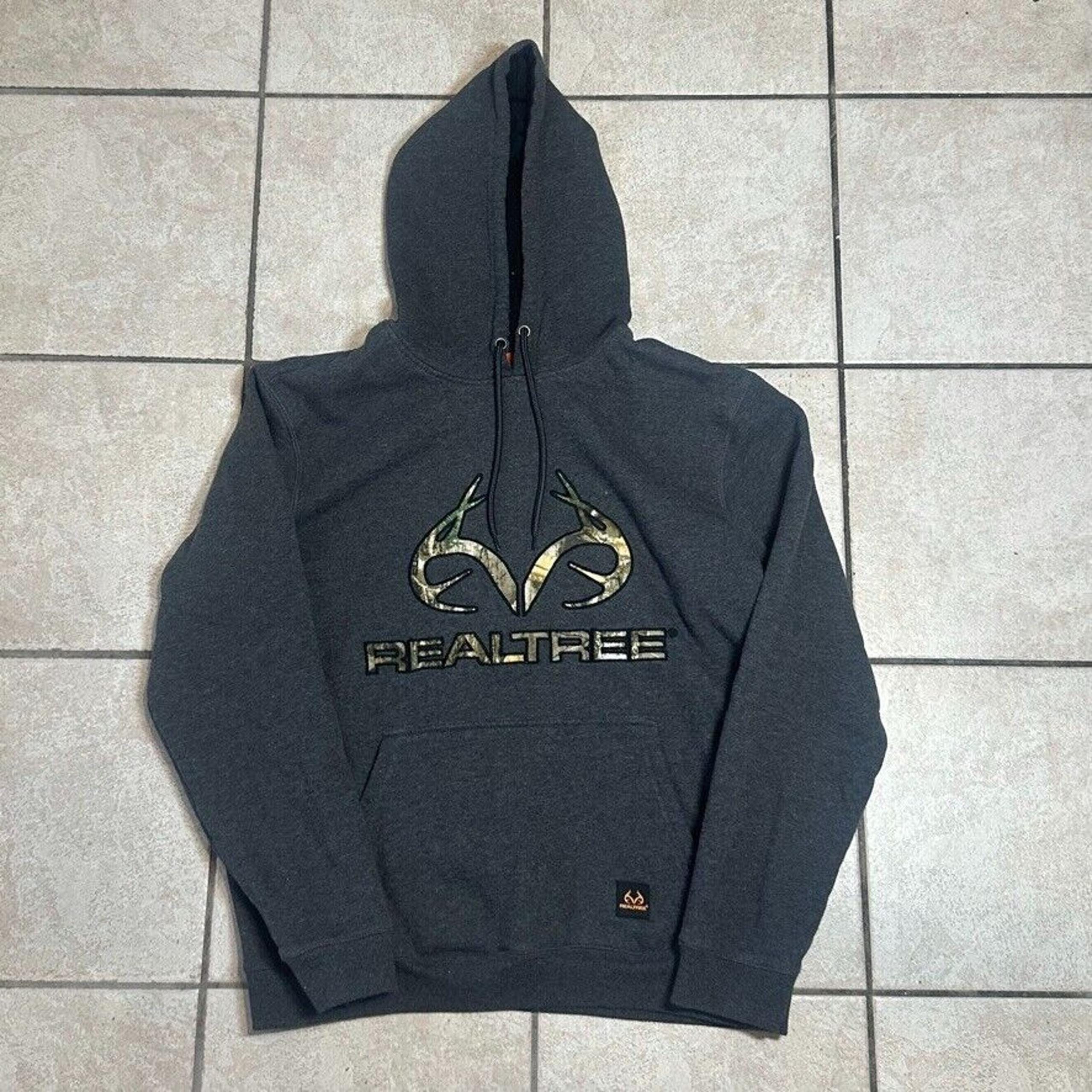 Realtree Gray Camo Outdoor Hunting Fleece Hoodie Sweatshirt Mens Size Large