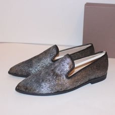 NWT Jon Josef Betta Black Pewter Ponny Loafers Women Size 6