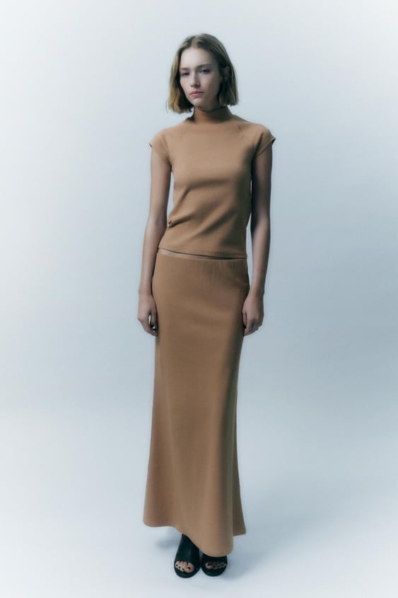 Zara LONG RIB SKIRT