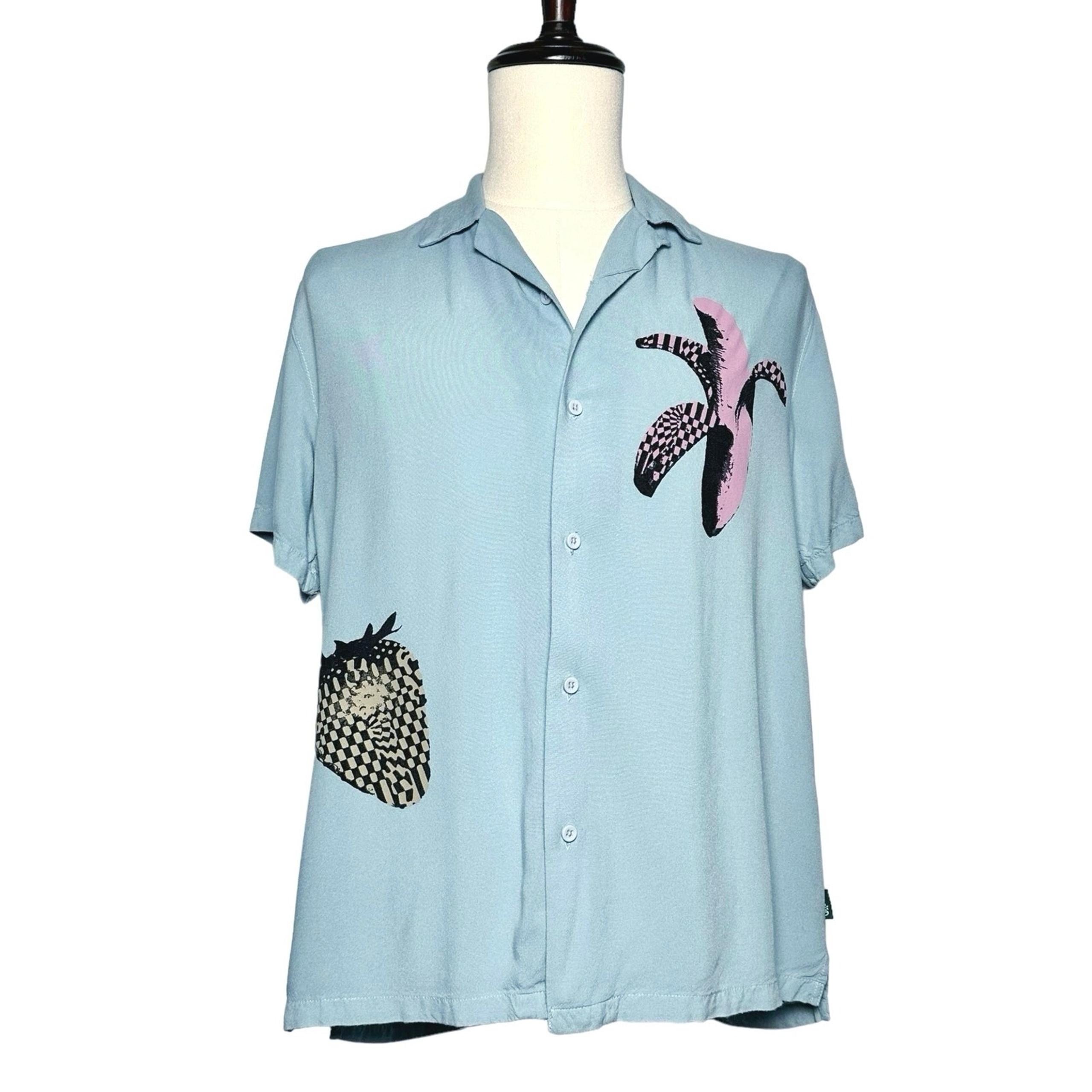 Urban Outfitters | Men | Pop Art Graphic Camp Collar Button Up Shirt | Small