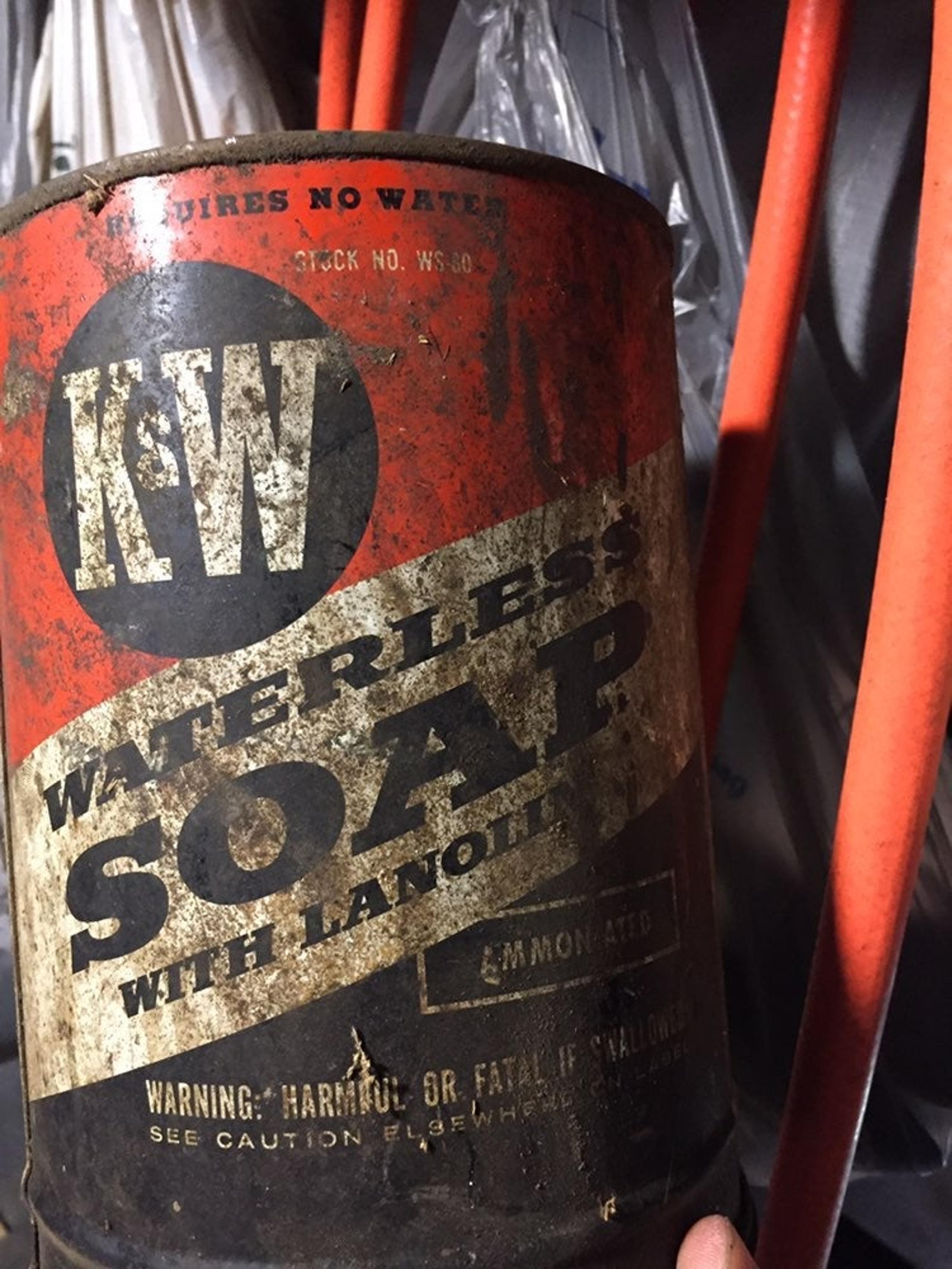 Vintage K&W waterless Soap metal container.. Price negotiable
