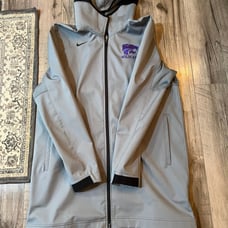 Nike Kansas State Wildcats Gray Dri-Fit Apex Type Trench Zip Up Coat Large