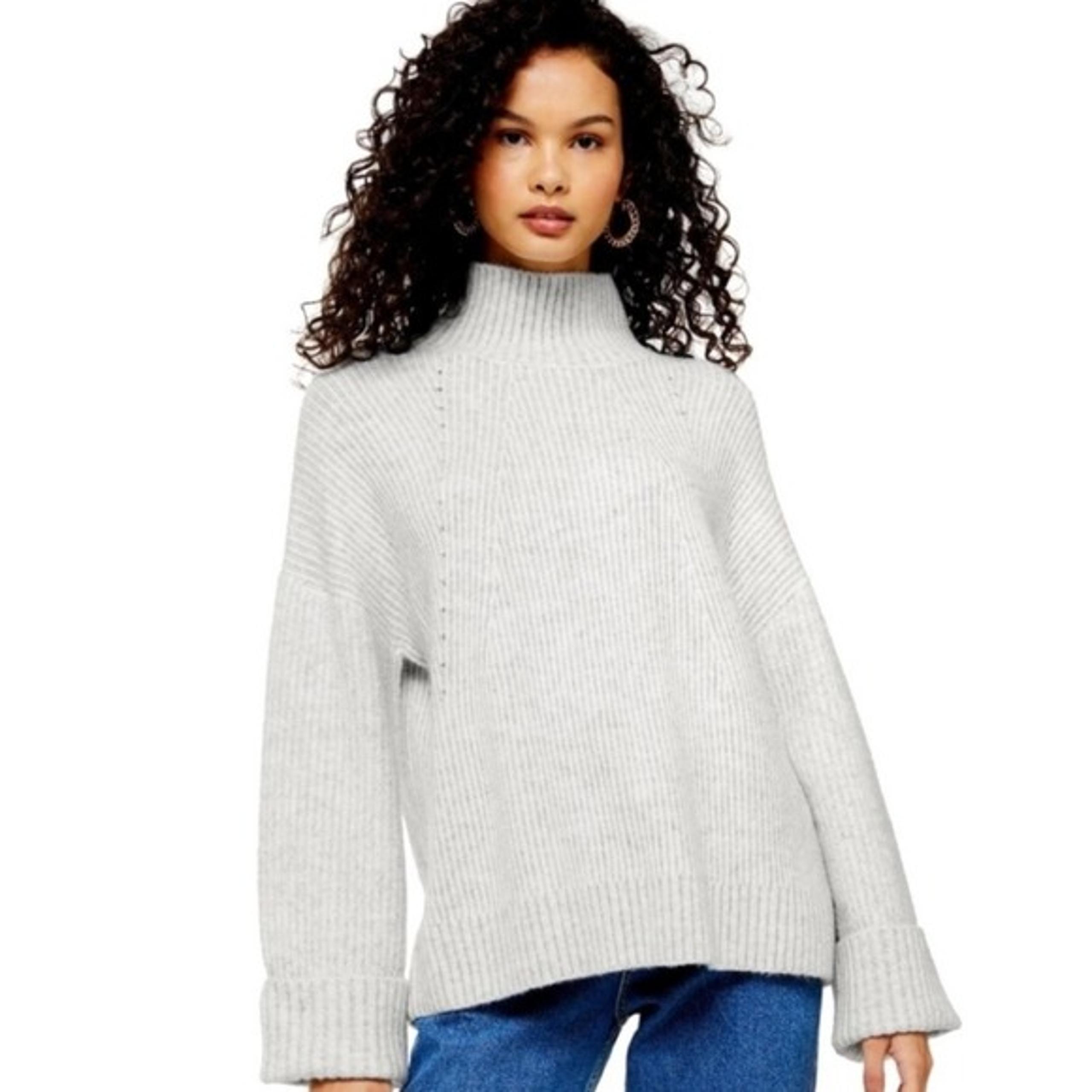 NWT TopShop Turn Back Cuff Rib Sweater M