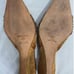 Womans Olivia Rose Tal Ny Size 9 Silk Leather Slip On Orange Sequin Wedge Mules
