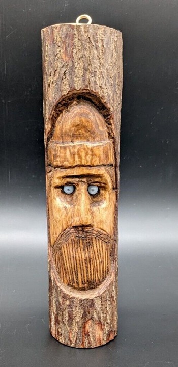 Hand Carved Mythical Folk Art Wood Spirit Sprite Man Signed T Prince