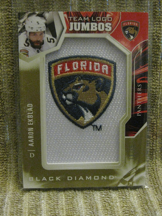 2022-23 Upper Deck Black Diamond Team Logo Jumbos Patch #TL-AE Aaron Ekblad