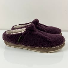 L.L. Bean Women’s Size 8.0 M Cozy Slipper Slide Purple Sherpa Fleece Mules