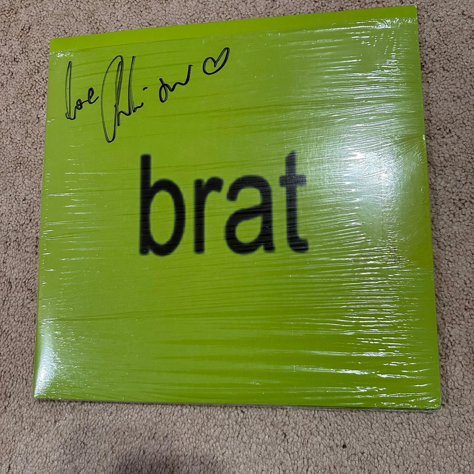 Signed Charli xcx Brat Vinyl