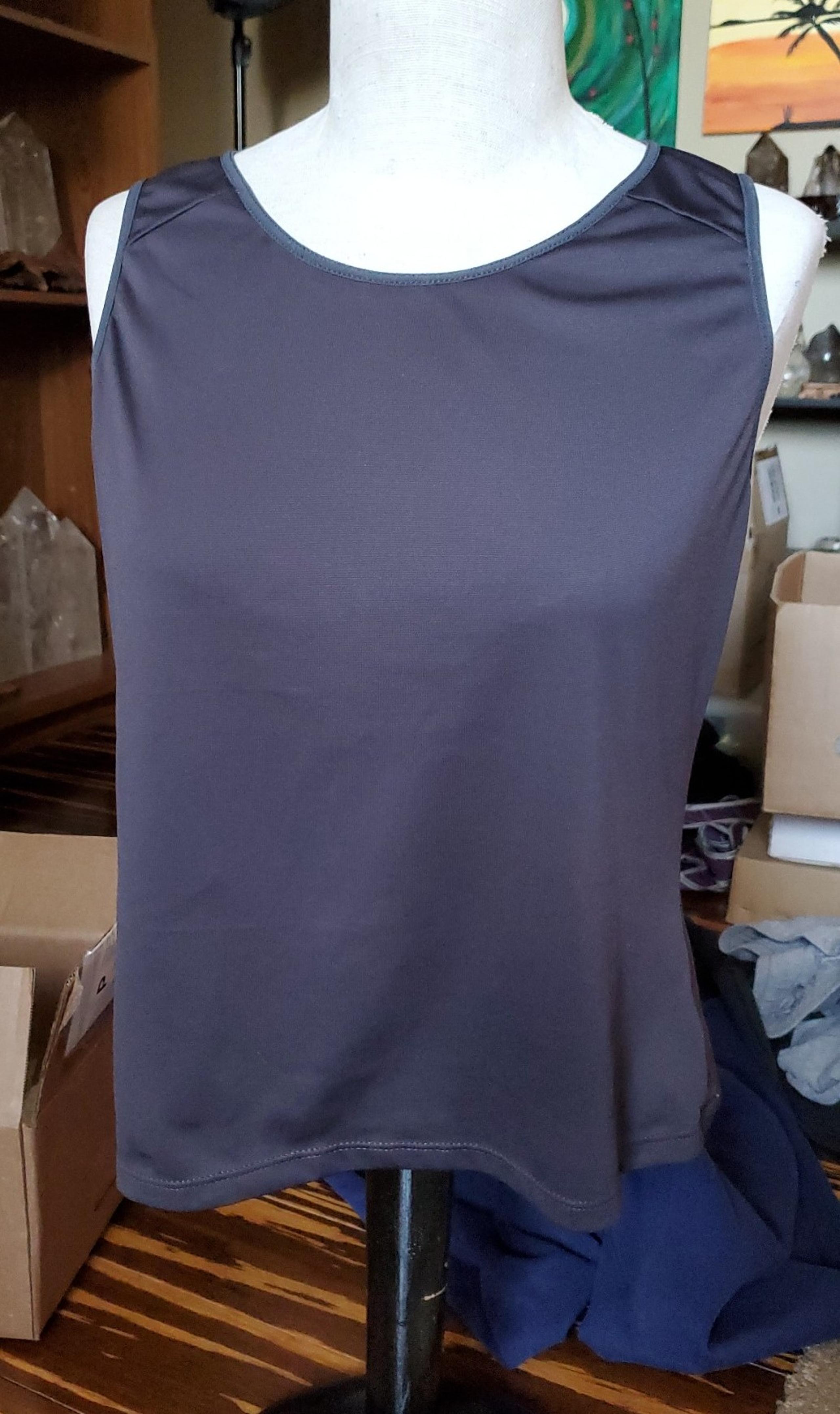Gray sleeveless top