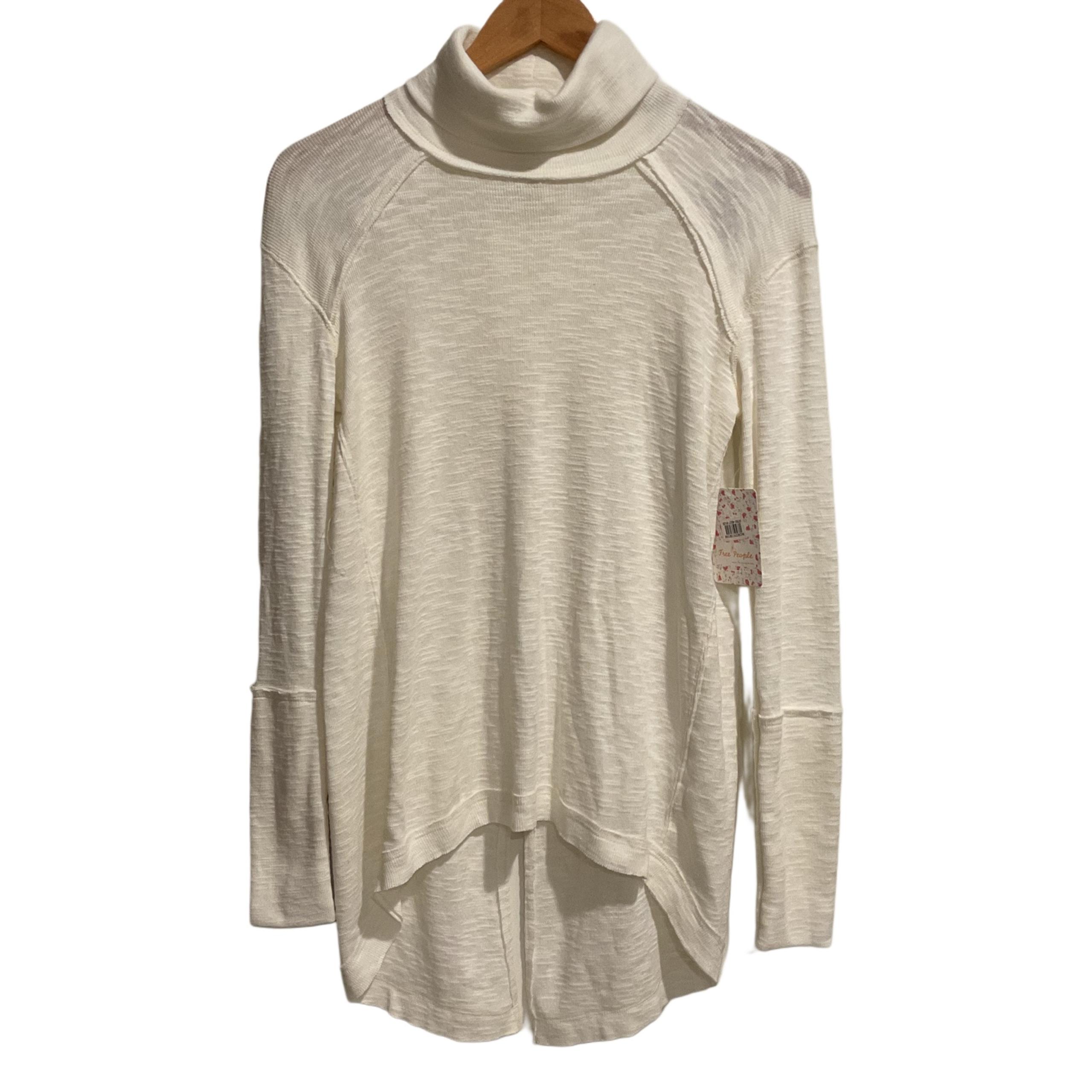 We the Free Ivory Pullover Sweater size XS Split Back Turtleneck