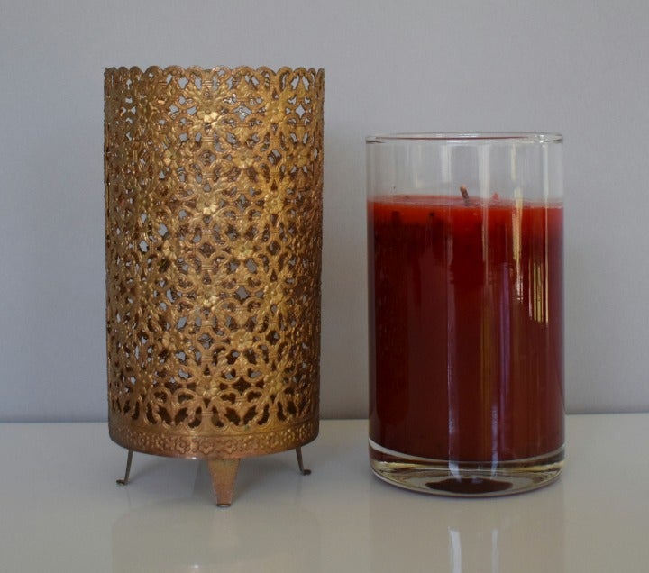60s Ormolu Intimate Metal Candleholder