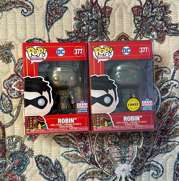 POP 377 Patina Robin and Patina Robin Chase edition NEW IN BOX