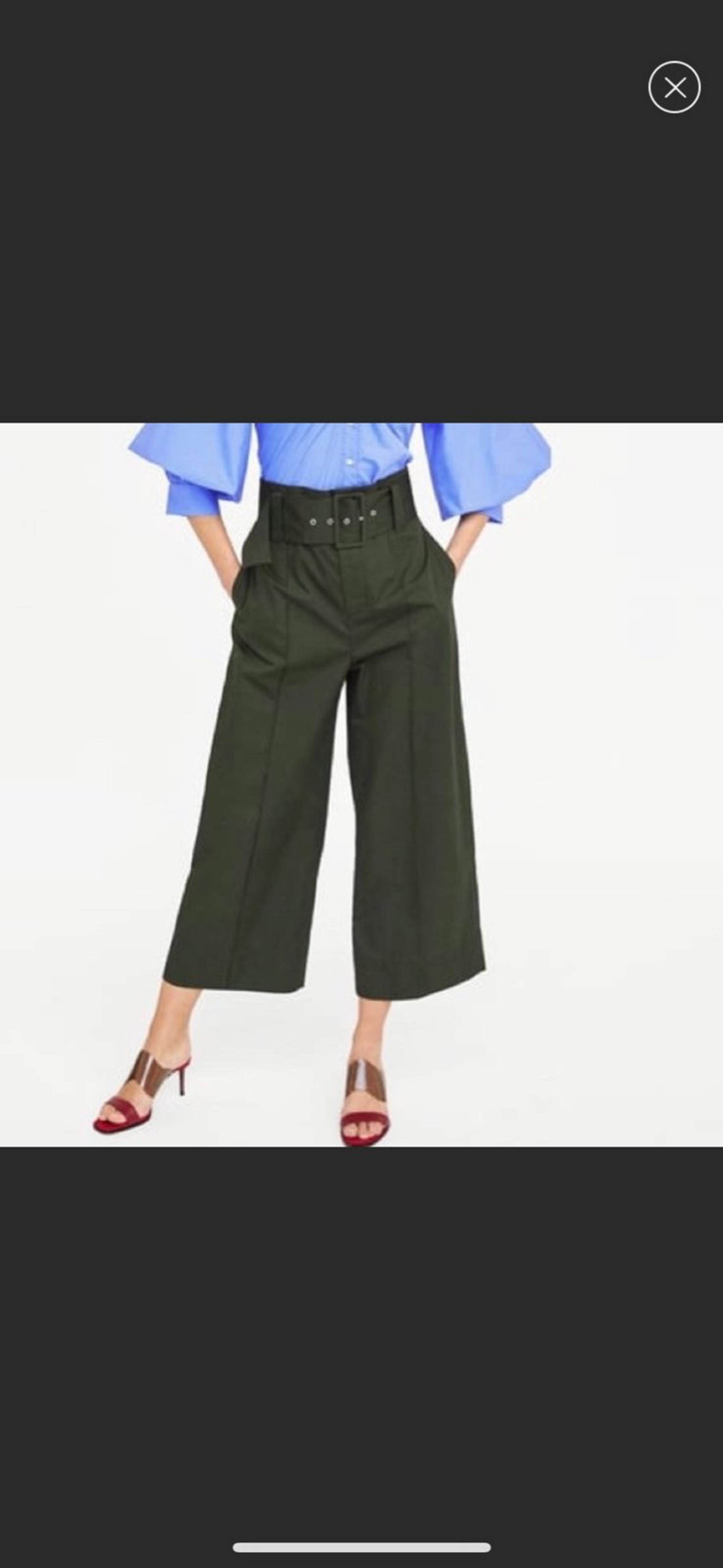 ZARA Wide Leg Belted Pants