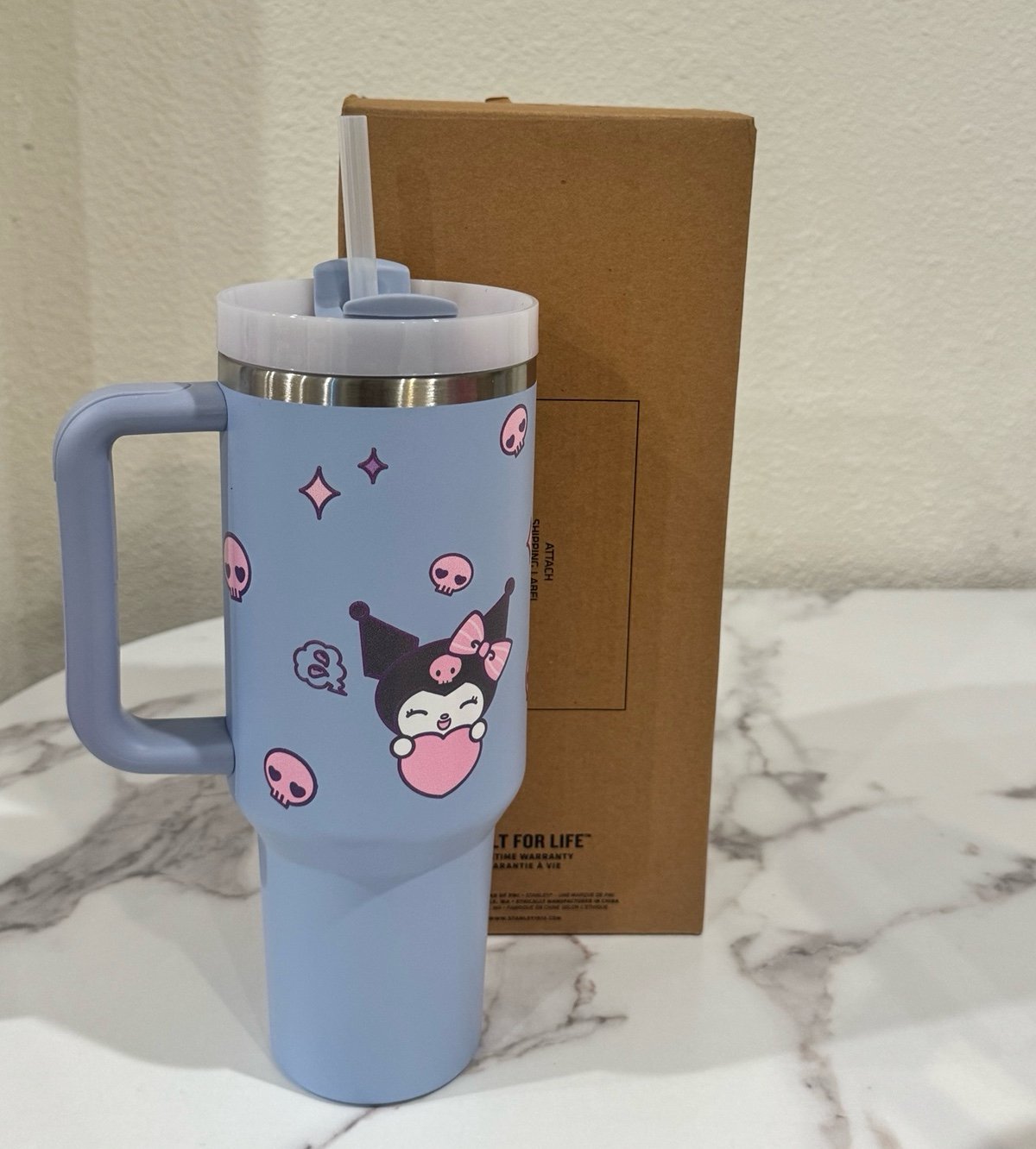 Stanley cup Sanrio Cinnamoroll Kuromi blue new with straw