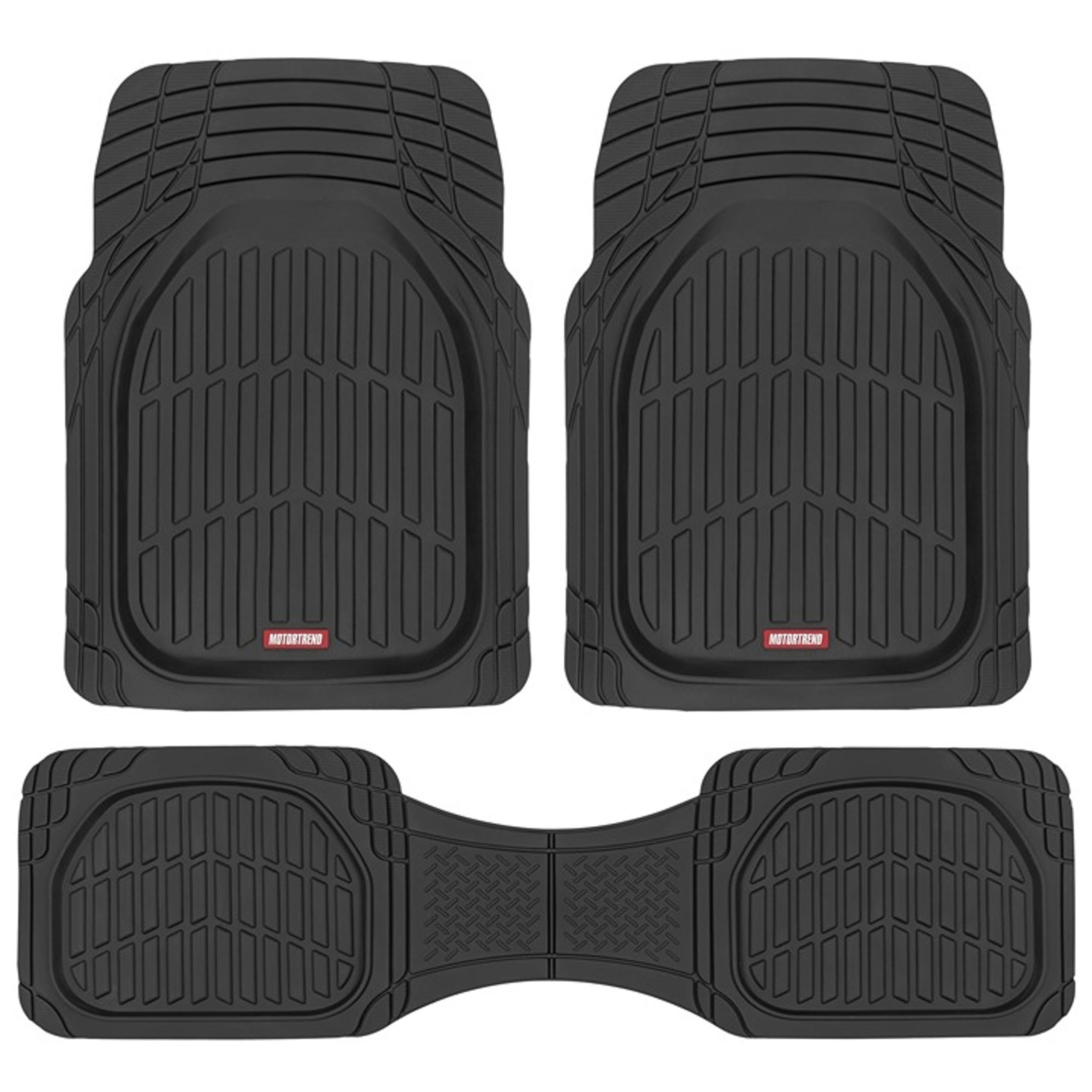 Motor Trend Flex Tough Floor Mats for Cars, Black NEW