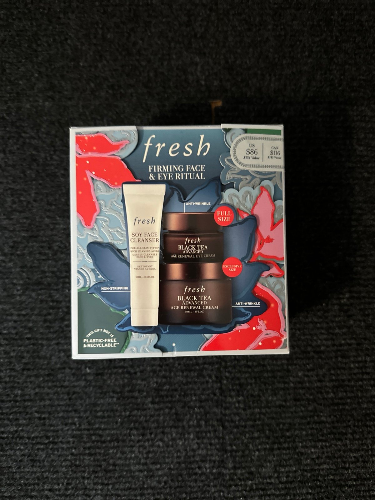NEW Fresh Beauty Firming Face & Eye Ritual Holiday Set, price is firm