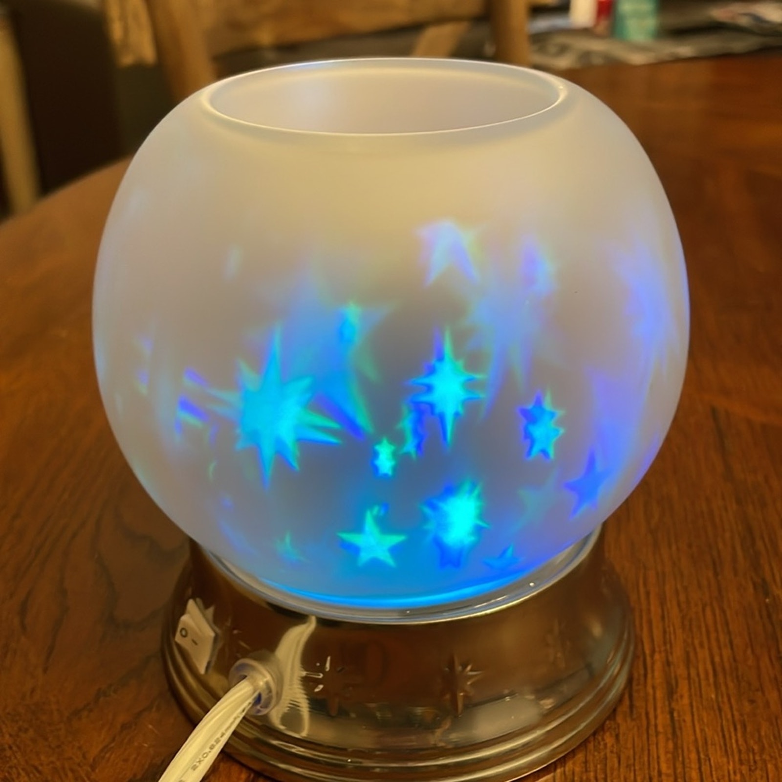 PartyLIte Electric Scentlight Tealight Rotating Star Globe