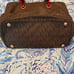 Michael Kors Jet Set Travel Top Zip Medium Signature Monogram Tote Handbag