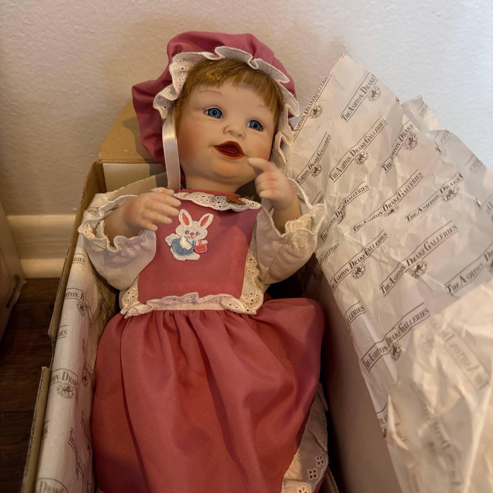 Baby personalized porcelain vintage doll