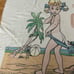 Coppertone beach towel vintage 1950s