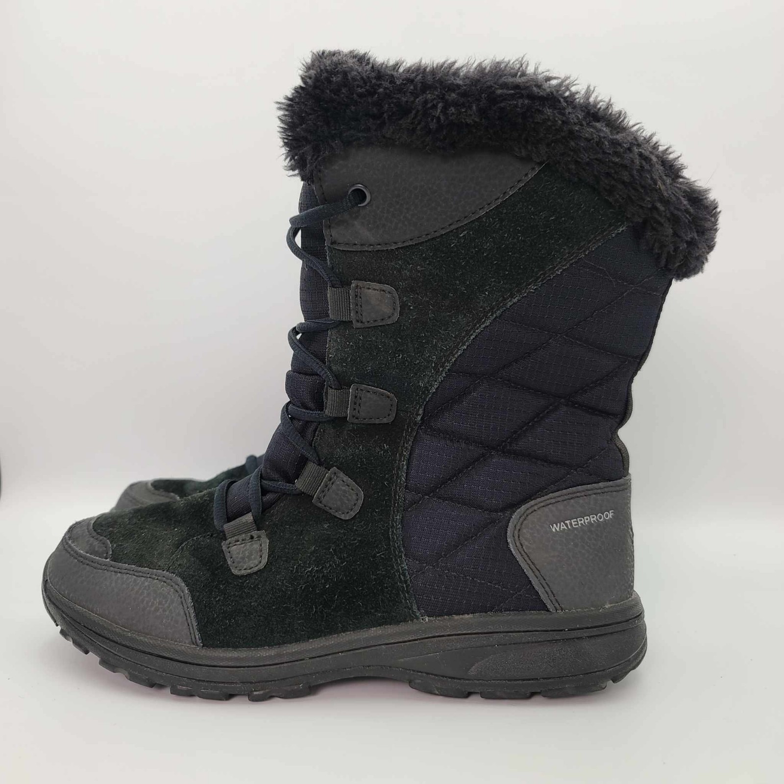 Columbia Ice Maiden II Waterproof Winter Boots, Black, Women's 8.5