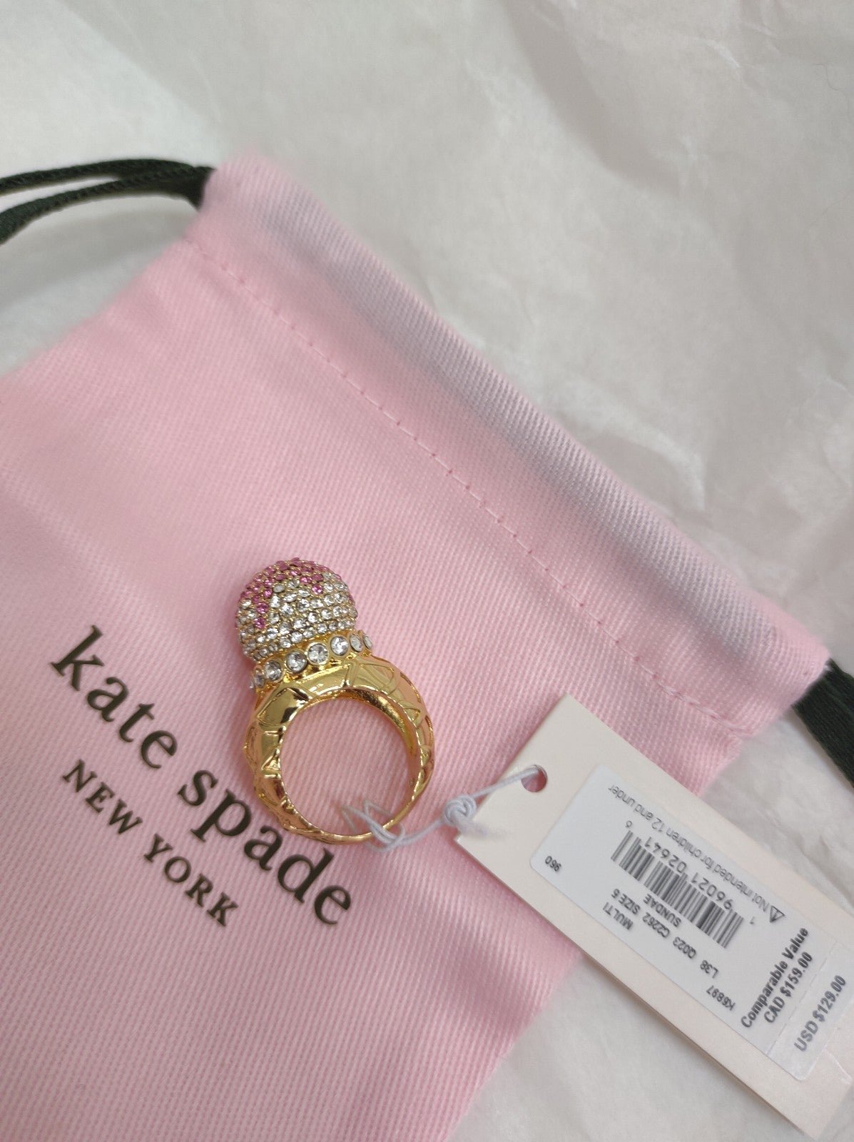 NWT KATE SPADE NEW YORK ICE CREAM SUNDAE STATEMENT RING